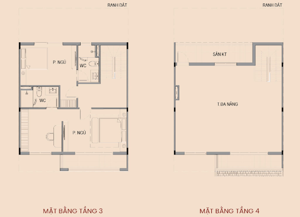 Mat Bang Tang 3 4 Lien Ke Nha Vuon Vin Dan Phuong